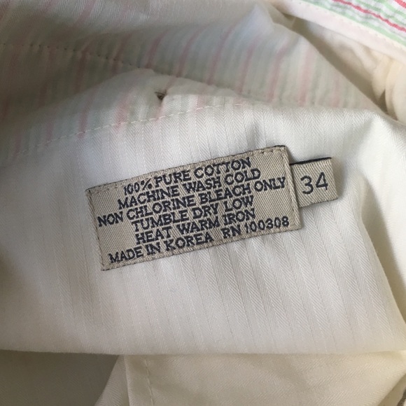 NWT PETER MILLAR SEERSUCKER SHORTS FLAT FRONT, 34 - Picture 5 of 6